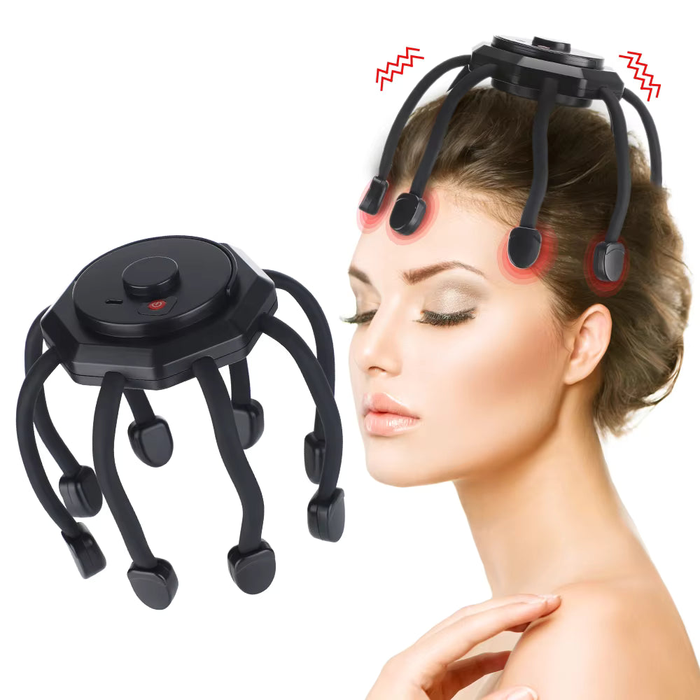 Octopus Head Massager - Best For Relaxation, Headaches, & Migraines