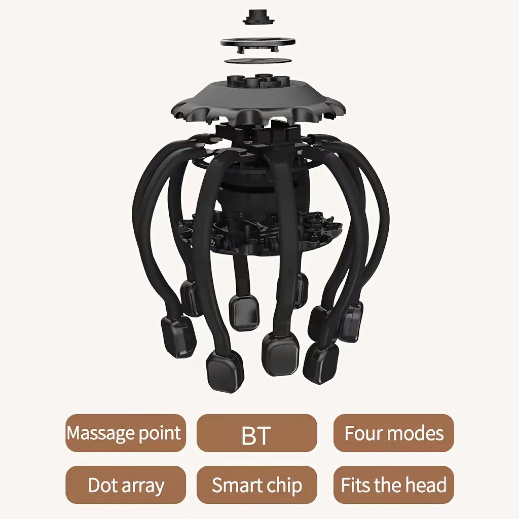 Octopus Head Massager - Best For Relaxation, Headaches, & Migraines